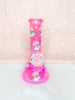 Pink Unicorn 8in Glass Water Pipe/Bong