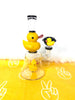 Yellow Ducky Straight Neck Glass Water Hand Pipe/Dab Rig