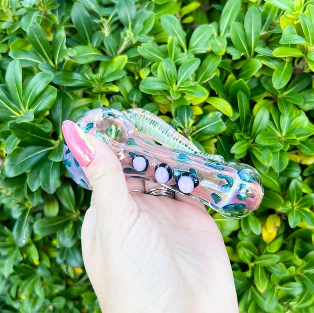 Fumed Horn Glass Hand Pipe