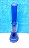 Back side of the double perc blue 18 inch bong