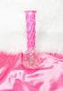 Back side of the pink iridescent swirl bong