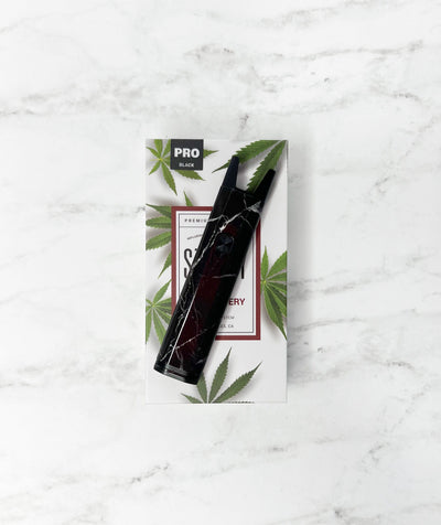 black and grey marble stiiizy pro battery on white background