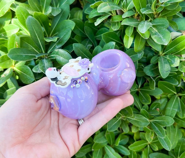 Cute Cow Glass Hand Pipe