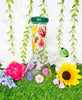 Green Rainbow Dried Floral Daisies Water Pipe/Bong