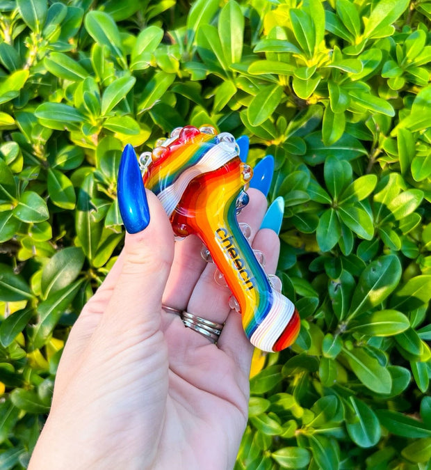 Cheech Rainbow Glass Hand Pipe