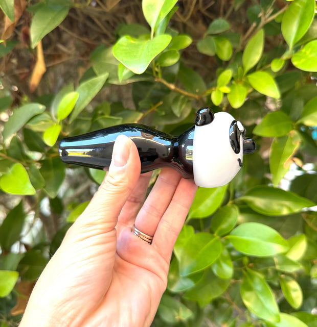 Panda Bear Glass Hand Pipe