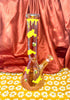 Amber Beehive 14in Glass Water Pipe/Bong
