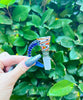 Blue Swirl Horned 14mm Glass Bowl