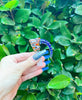 Blue Swirl Horned 14mm Glass Bowl