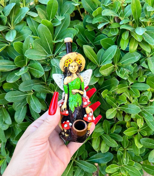 Fairy Girl Bamboo Ceramic Pipe