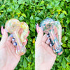 Fumed Horn Glass Hand Pipe