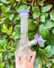 Purple Crystal Glass Vase Water Pipe/Bong