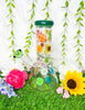 Green Rainbow Dried Floral Daisies Water Pipe/Bong