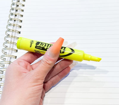 Yellow Highlighter Chillum Hand Pipe