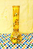Amber beehive bong front view with matching bee bowl