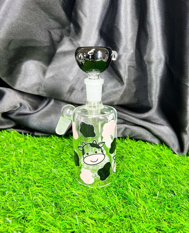 Black Cow 10in Glass Water Pipe/Bong