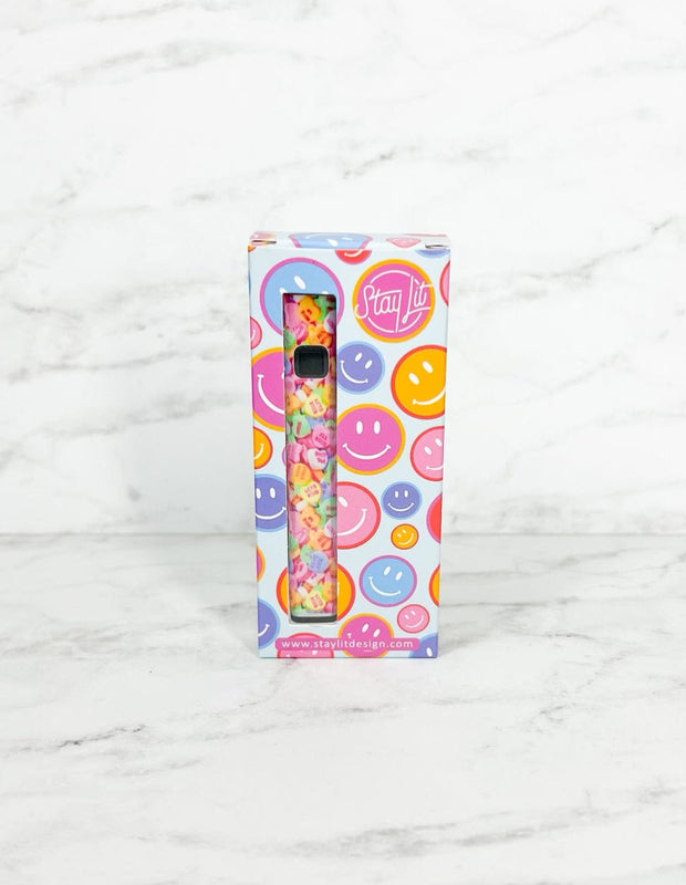 510 Threaded Battery Rainbow Candy Hearts Starter Kit