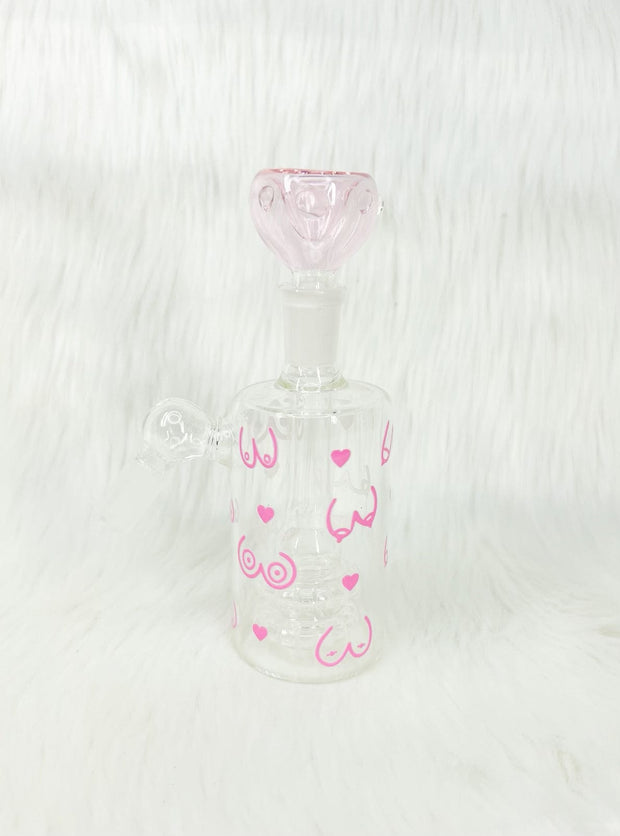 Boobies 10in Glass Water Pipe/Bong