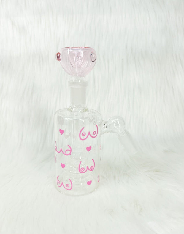 Boobies 10in Glass Water Pipe/Bong