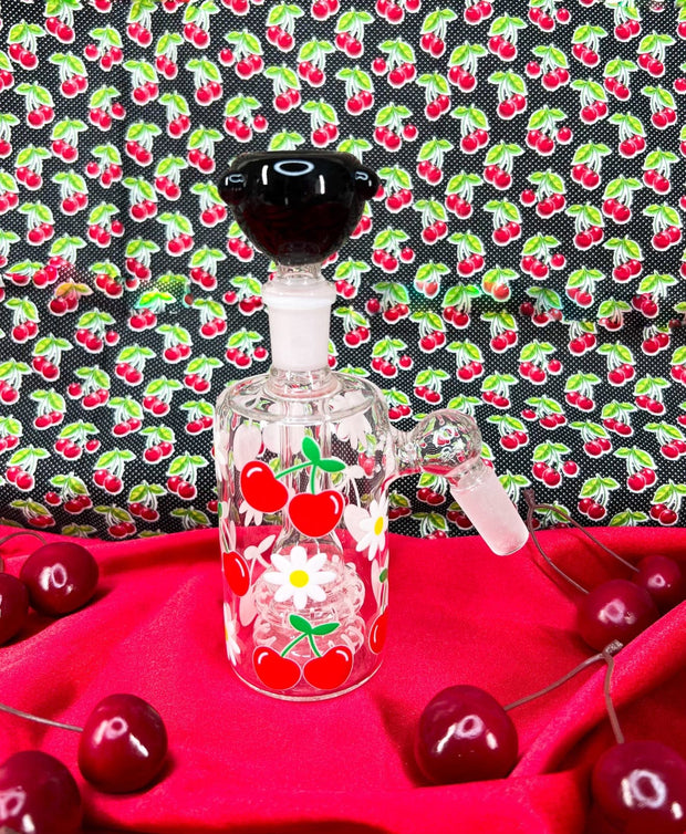 Cute Cherry 10in Glass Water Pipe/Bong