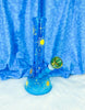 Blue Sun & Crescent Moon Glass Water Pipe/Bong