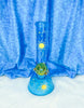 Blue Sun & Crescent Moon Glass Water Pipe/Bong