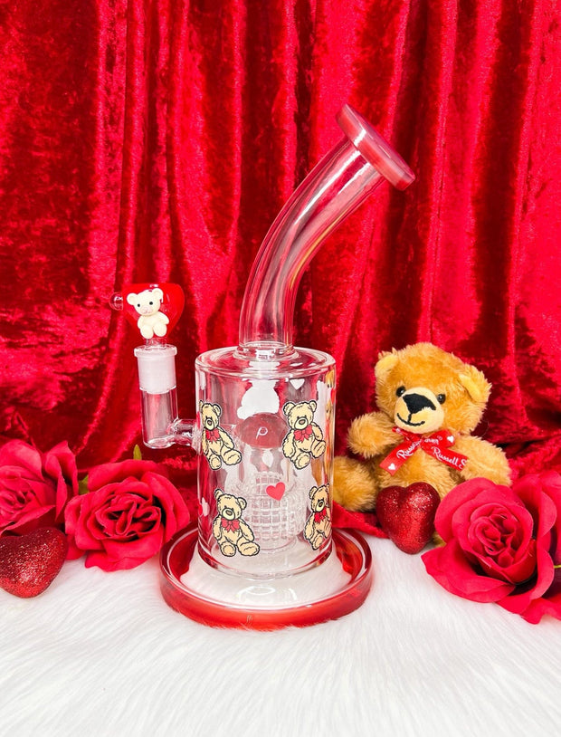 Teddy Bear Glass Water Pipe/Dab Rig