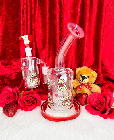 Teddy Bear Glass Water Pipe/Dab Rig