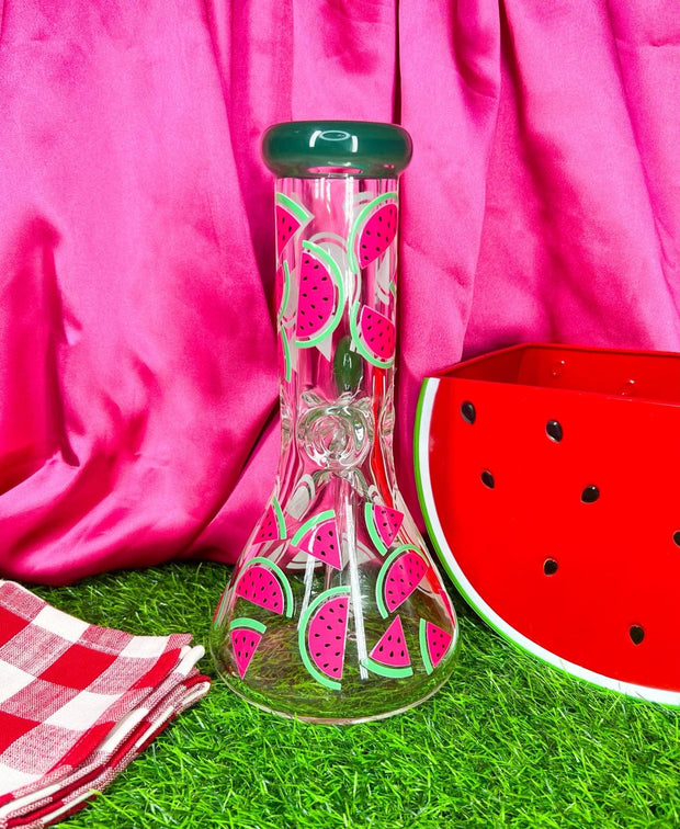 Yummy Watermelon 10in Glass Water Pipe/Bong