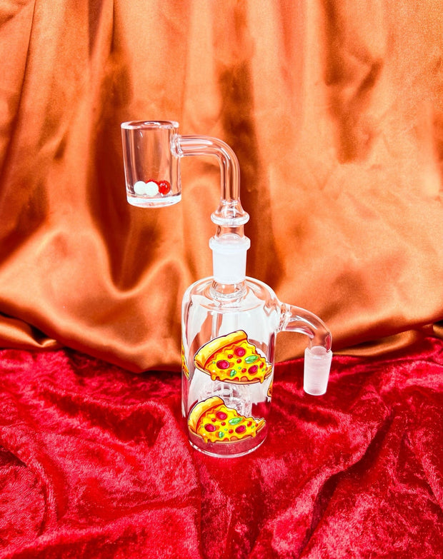 Slice of Pizza 10in Glass Water Pipe/Dab Rig