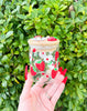 Cute Strawberry Daisies Stash Jar