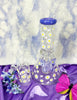 Purple Butterflies & Daisies 10in Glass Water Pipe/Bong