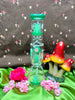 Pink Daisies Frog 10in Glass Water Pipe/Bong