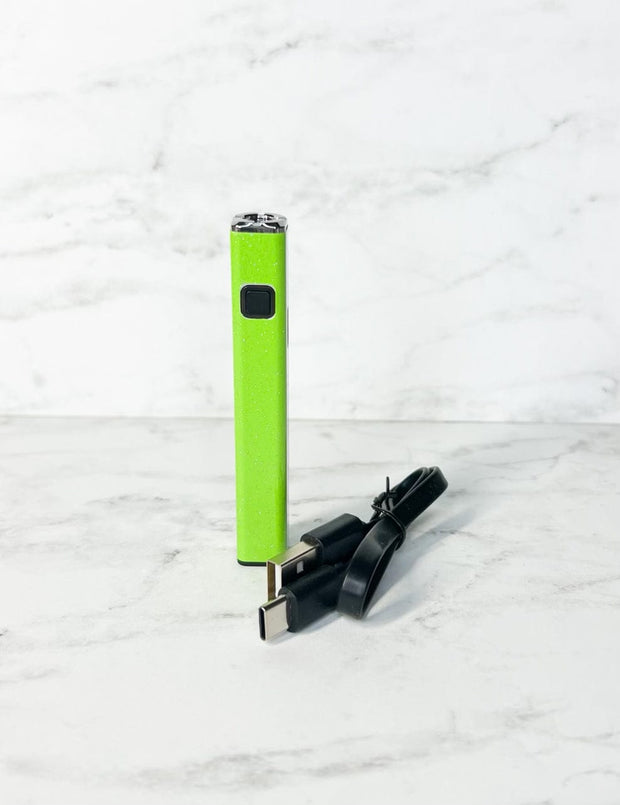 510 Threaded Battery Lime Green Glitter Starter Kit