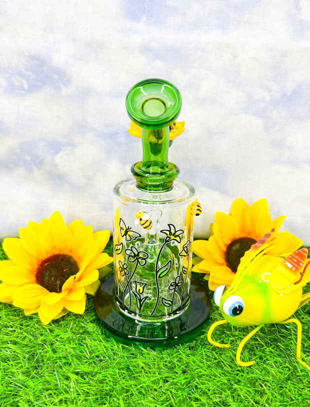 Cute Sunflower Bong| Girly Sunflower Dab Rig| Cute Sunflower Pipe