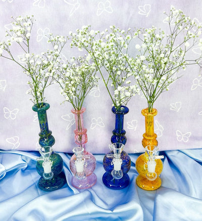 Fumed 8 Inch Vase Glass Water Pipe/Dab Rig