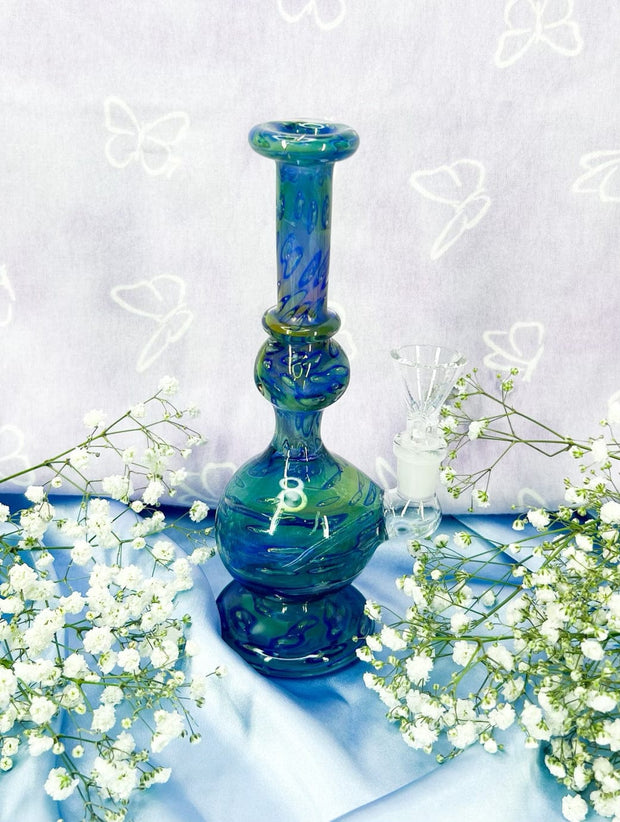 Fumed 8 Inch Vase Glass Water Pipe/Dab Rig