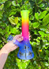 Rainbow Frosted Palm Trees 10in Glass Water Pipe/Bong