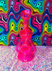 Hot Pink 9in Recycler Glass Water Pipe/Dab Rig