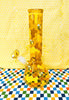 Amber Beehive 12in Glass Water Pipe/Bong