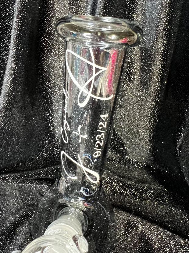 Custom Wedding Glass Water Pipe/Bong