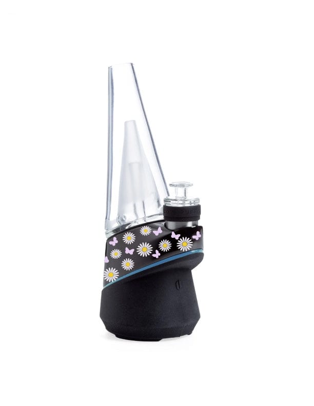 Butterflies and Daisies Puffco Peak Black Electric Dab Rig