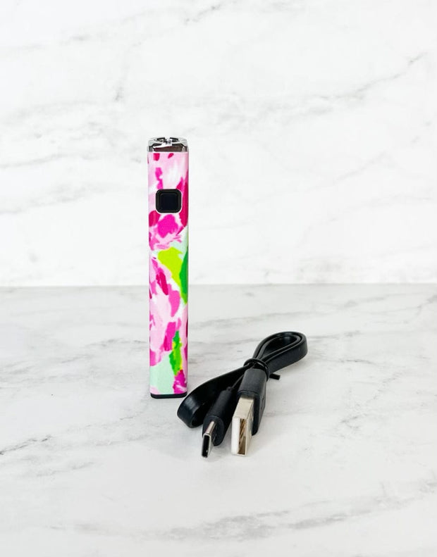 510 Threaded Battery Pink Roses Floral Starter Kit