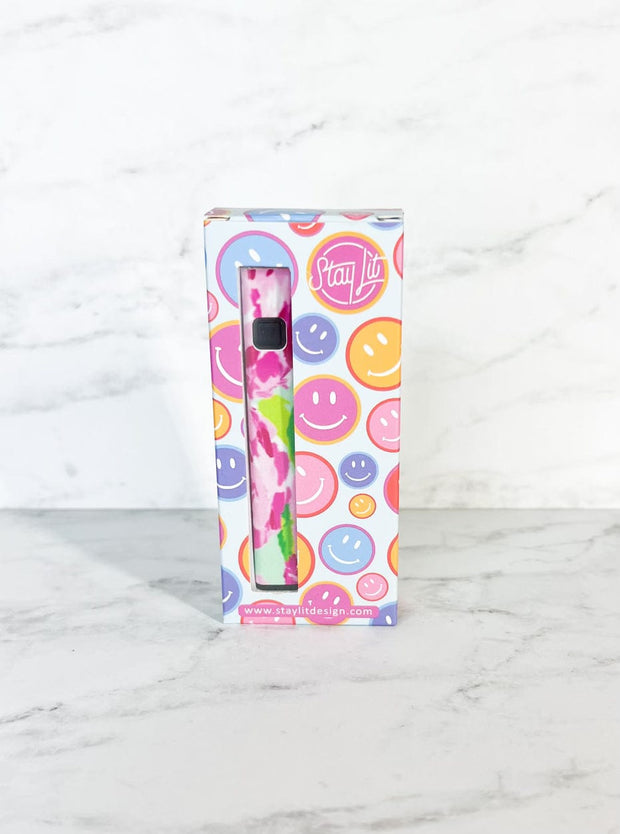 510 Threaded Battery Pink Roses Floral Starter Kit