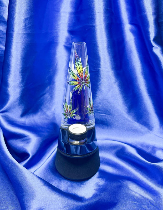 Rainbow Weed Leaf Puffco Glass Attachment Replacement