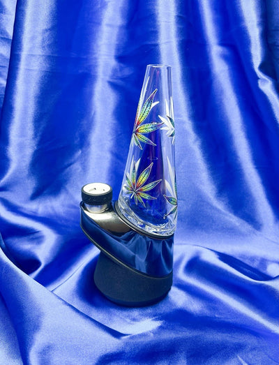 Rainbow Weed Leaf Puffco Glass Attachment Replacement