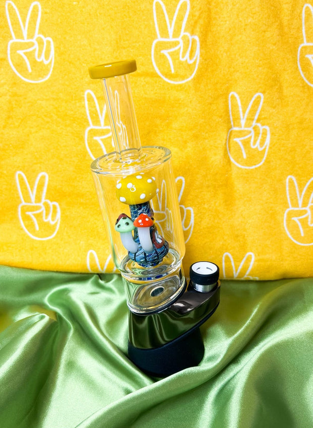 Yellow Angry Mushroom Puffco Glass Attachment Replacement