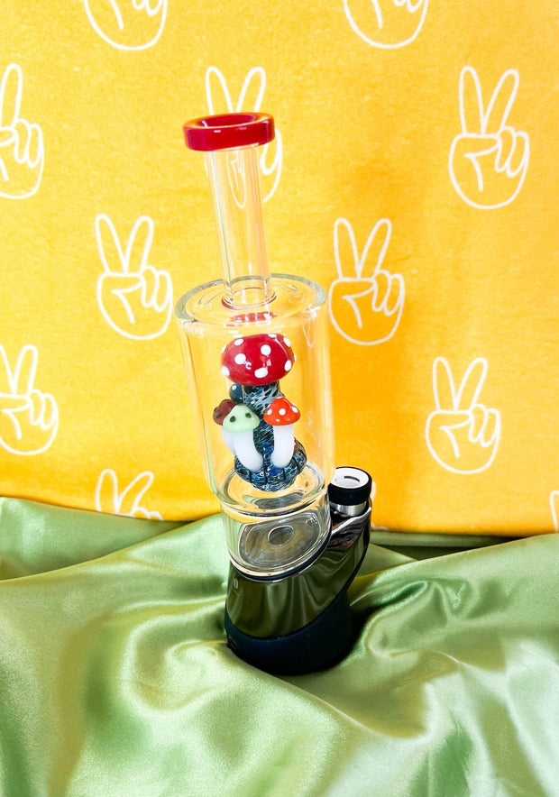 Red Angry Mushroom Puffco Glass Attachment Replacement
