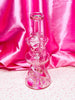 Pink Astronaut Space 8in Glass Water Pipe/Dab Rig