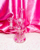 Pink Astronaut Space 8in Glass Water Pipe/Dab Rig